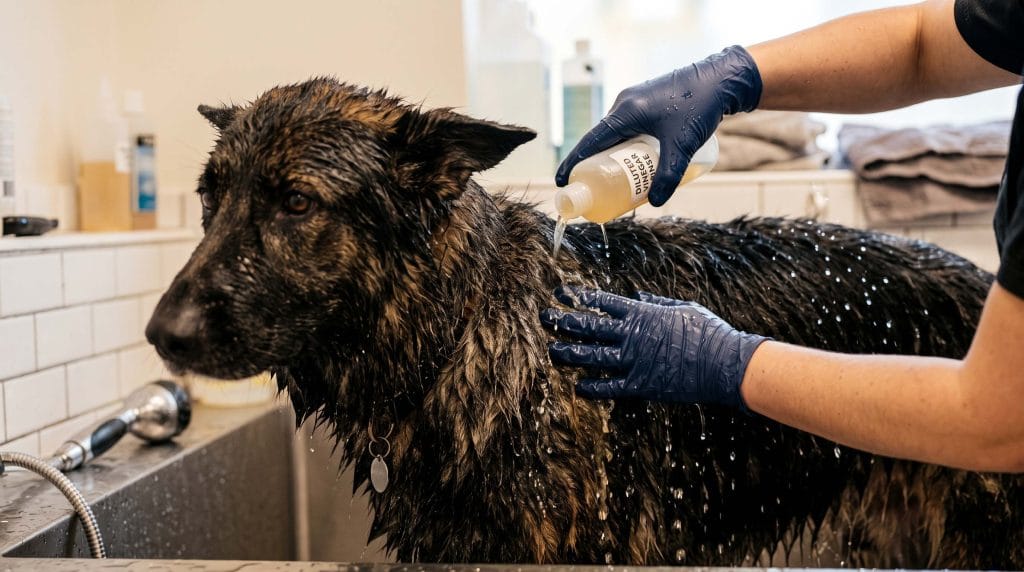 does apple cider vinegar rinse reduce dog shedding after bath