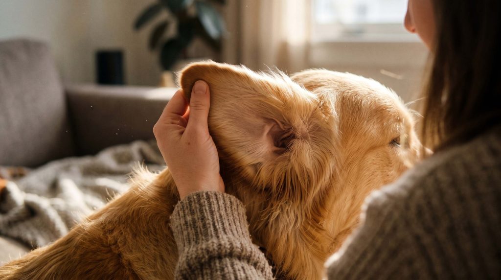 how to stop a golden retriever from getting mats behind the ears