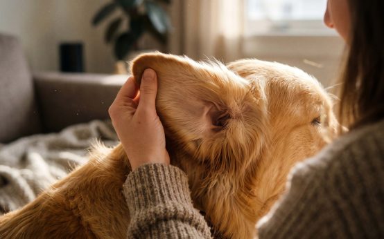 how to stop a golden retriever from getting mats behind the ears