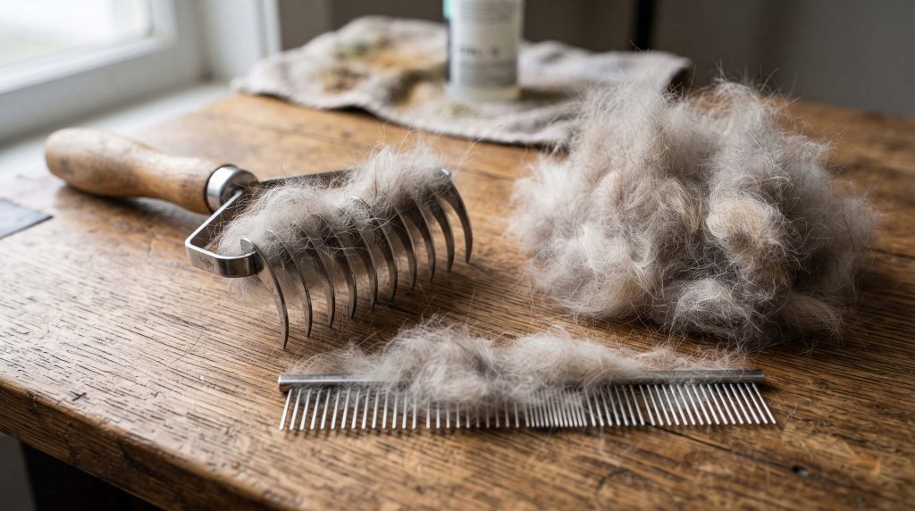 difference between normal shedding and a full husky coat blow