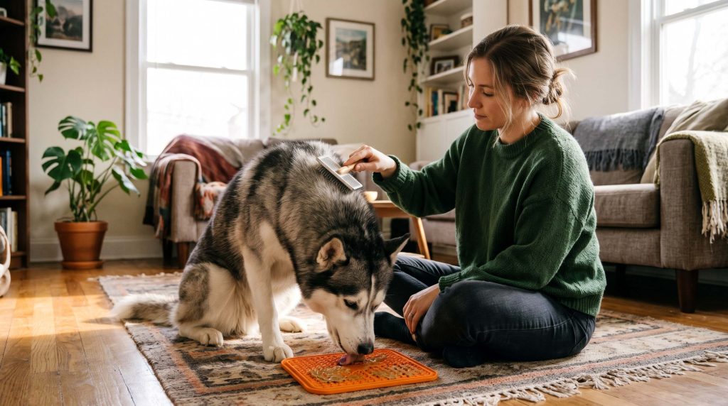 how to brush a stubborn husky that hates being groomed